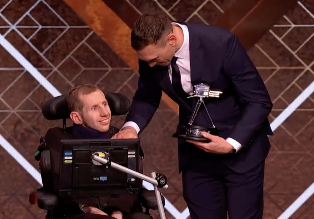 emotional Kevin sinfield SPOTY