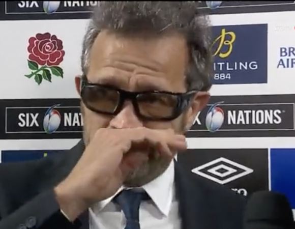 Fabien Galthie crying